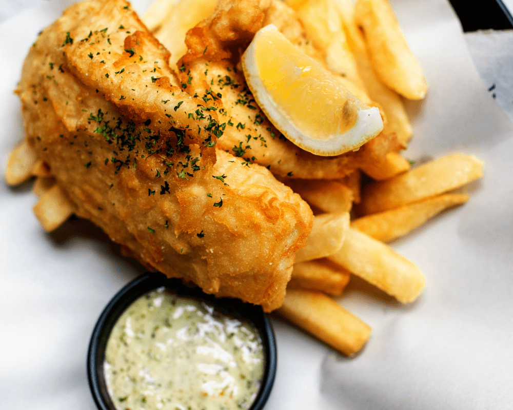 Seafood platter and fish & chips at Kai New Zealand Sathorn